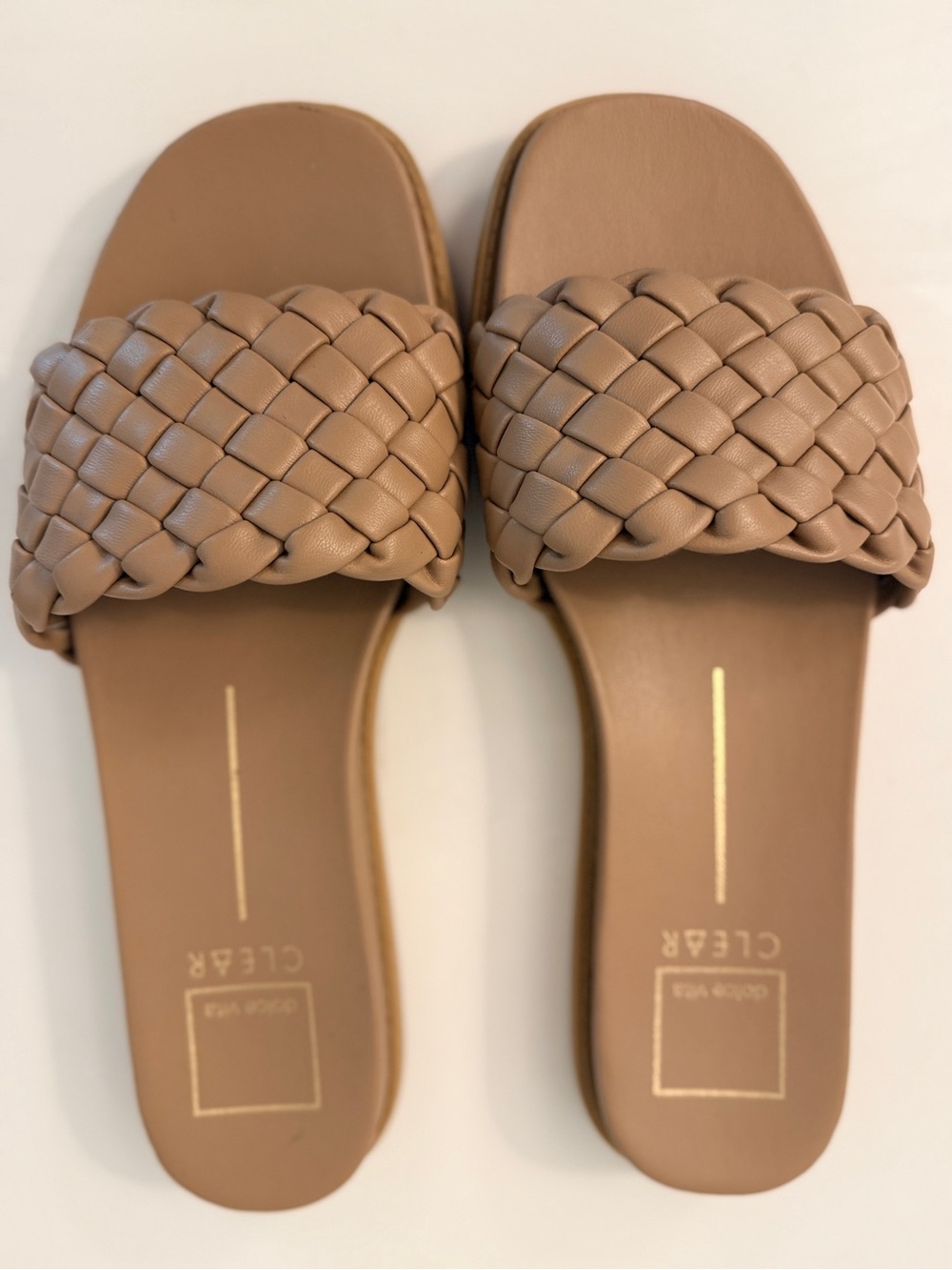 Dolce Vita Woven Slide Sandals Tan Size 8.5